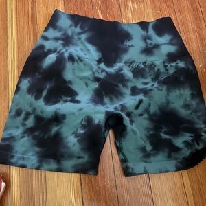 Women's Athletic Shorts in Black and Green
